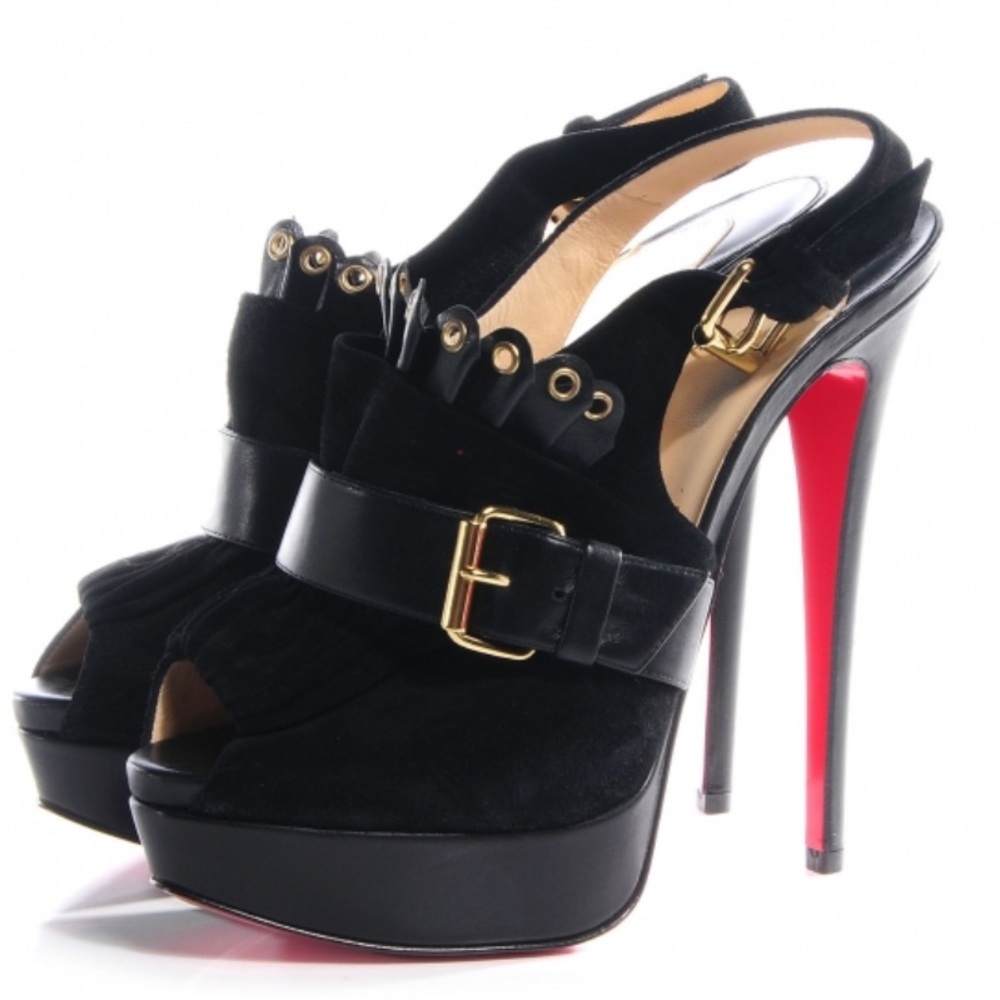 Christian Louboutin Black and Red Heels